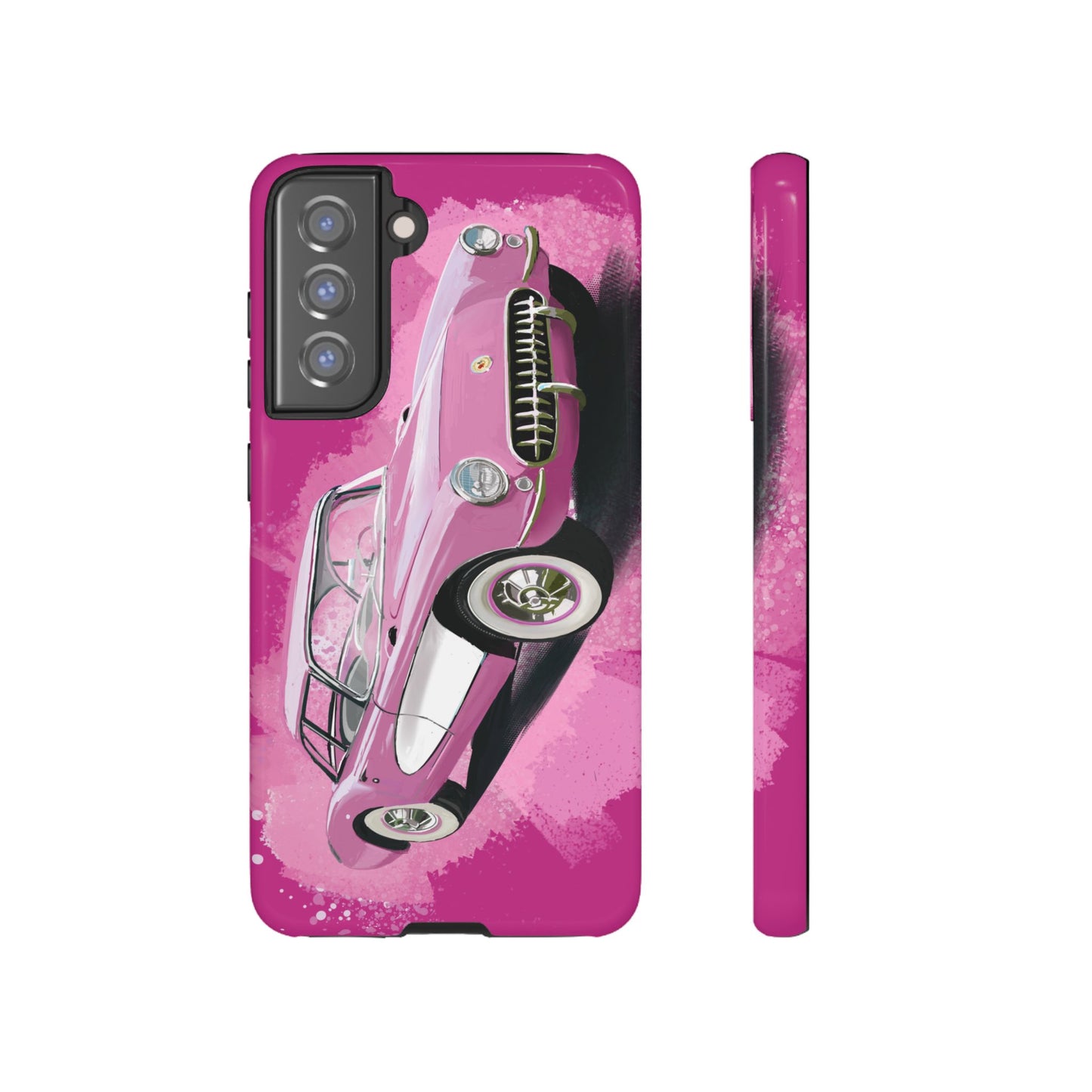 Pink Corvette Case iPhone 16 15 14 13 12 11 Pro max Samsung Galaxy Pixel Tough