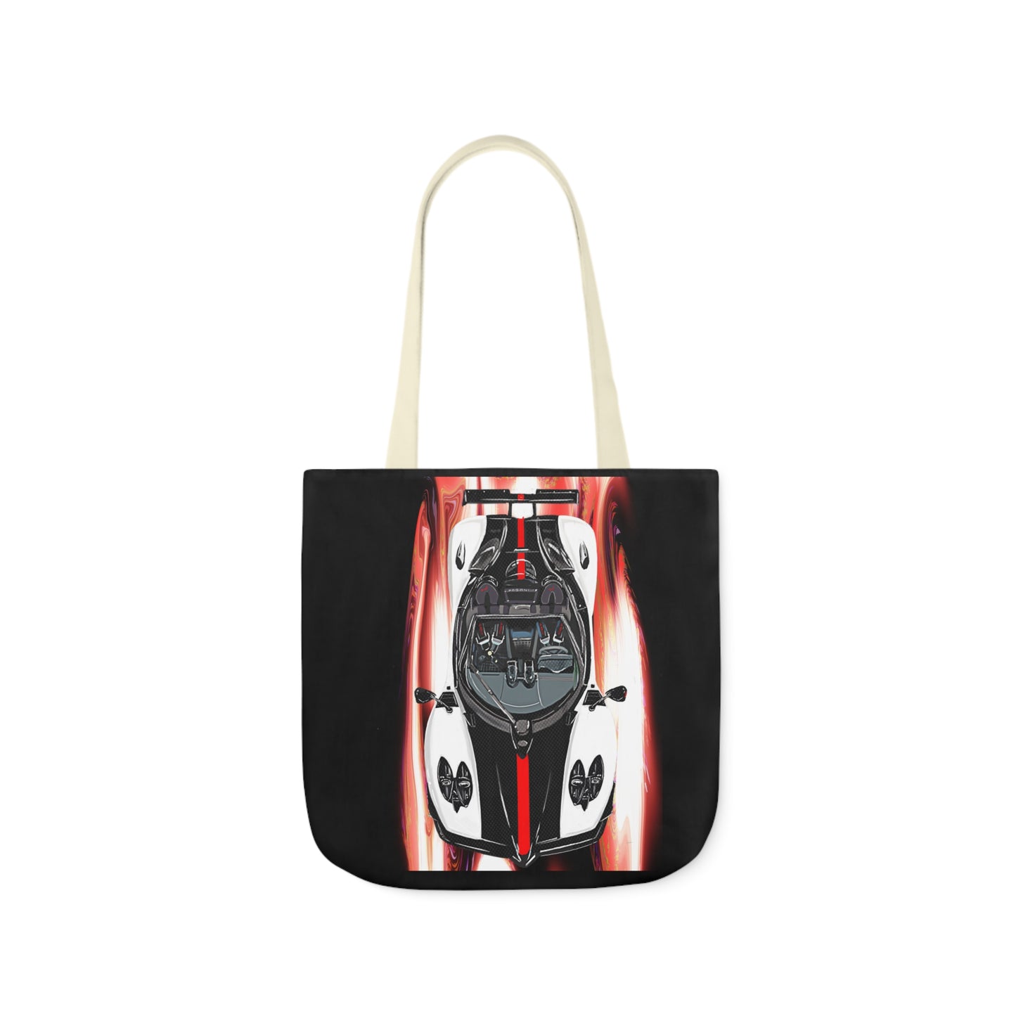 White Pagani Zonda R Canvas Tote Bag, 5-Color Straps