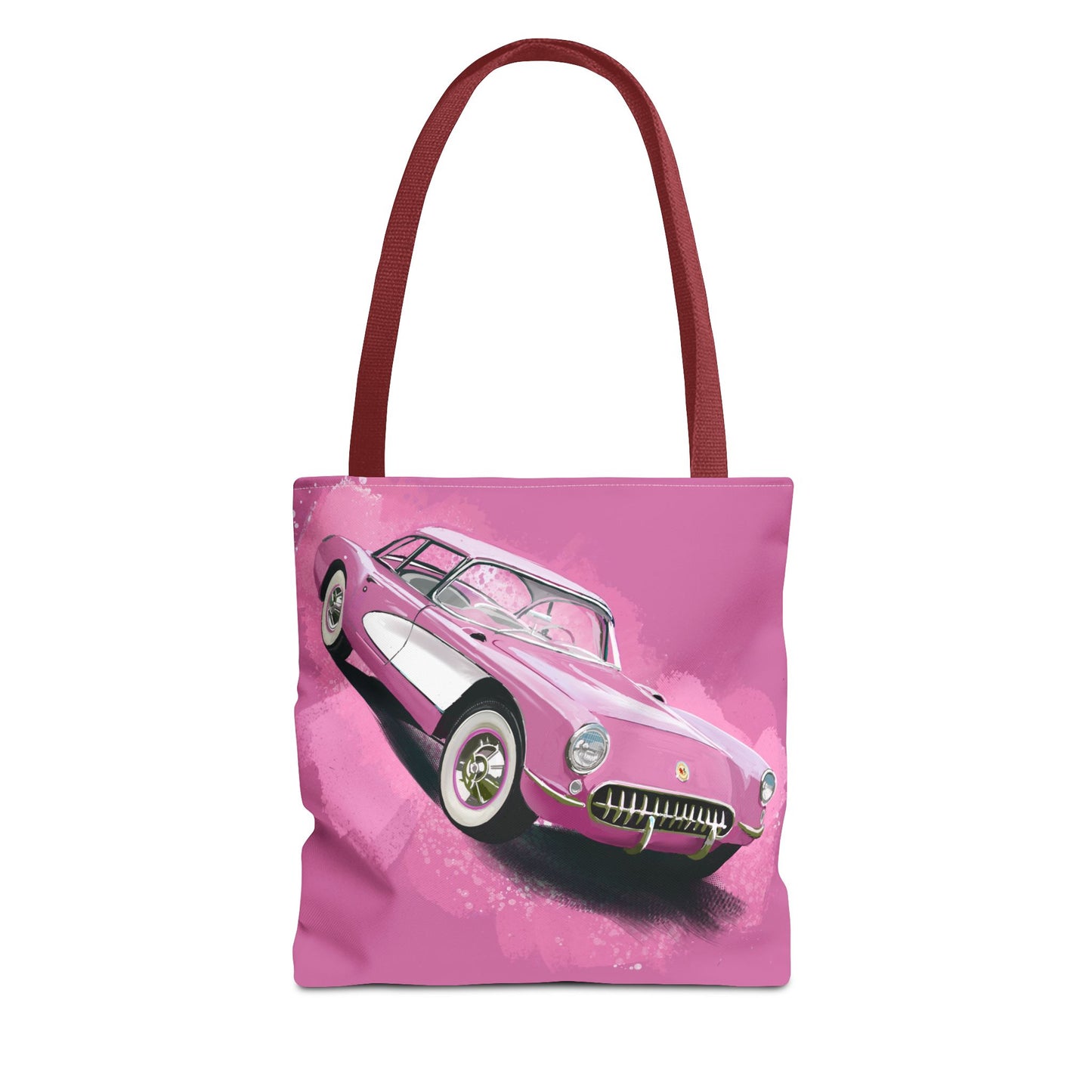 57 pink Corvette Tote Bag shopping Library Carry(AOP) brand new